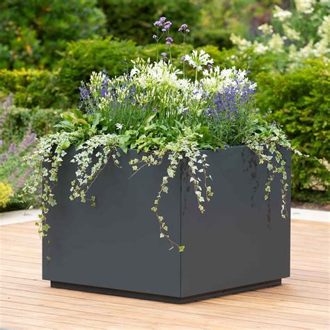 metal square planter boxes|extra large square planter box.